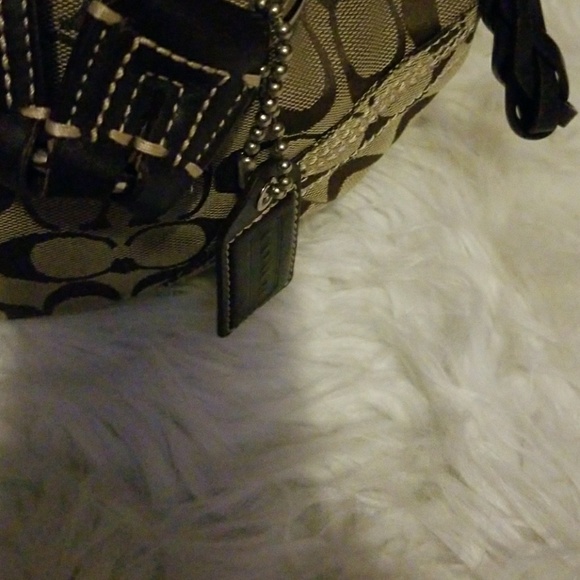 Brown and tan coach hobo - Picture 2 of 4